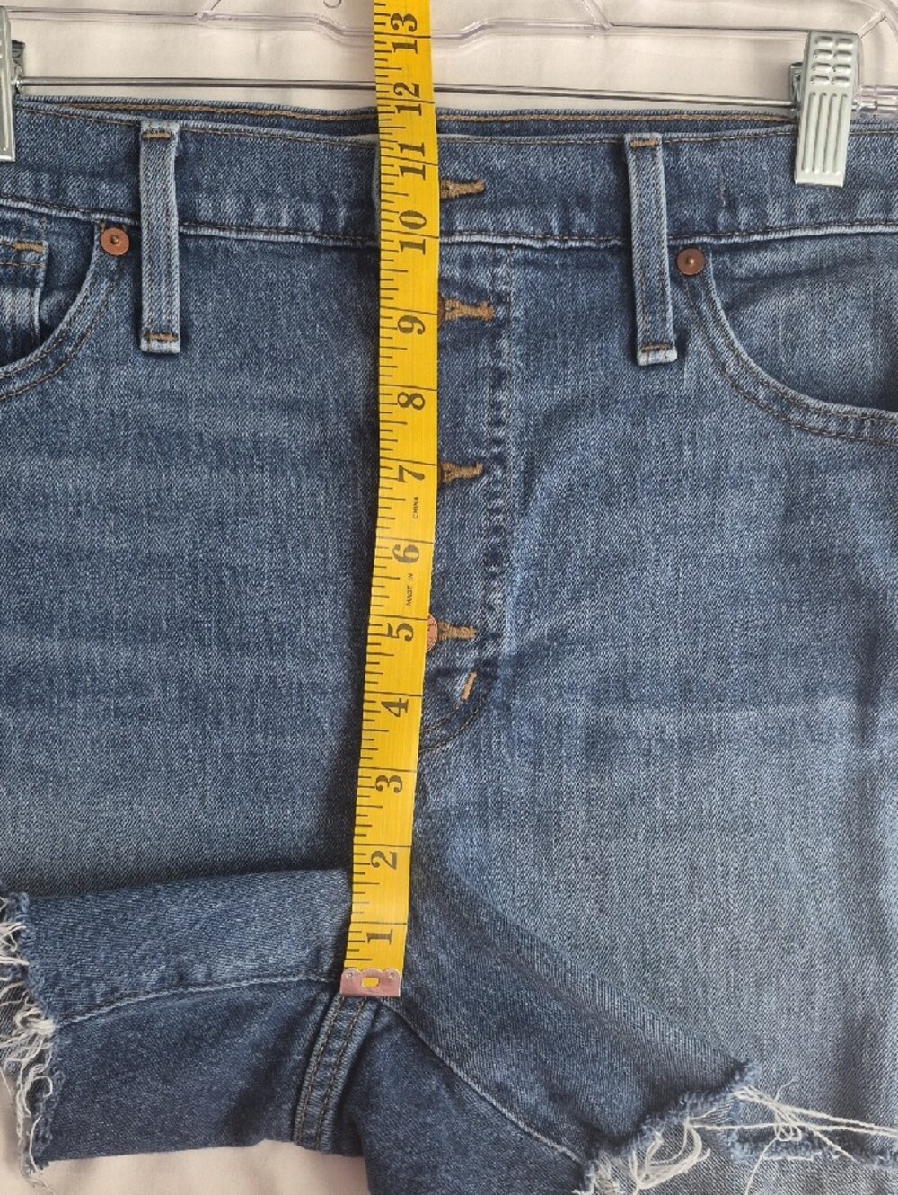 10Size Madewell Denim High-Rise Button-Front Women’s Shorts - Blue - Picture 7 of 13